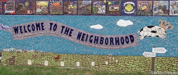 Welcome to the Neighborhood mural